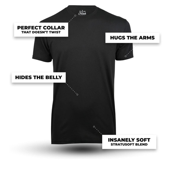 Fresh Clean Threads Variety Crew Neck 4-Pack T-Shirts for Men - Picture 2 of 5